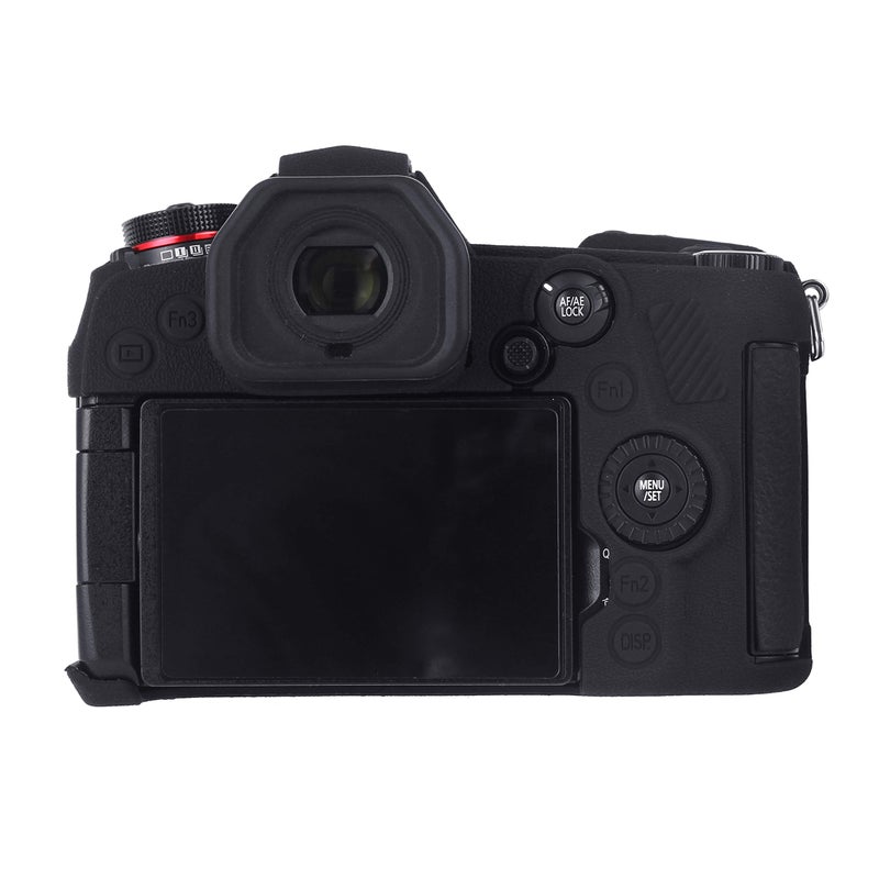 STSEETOP Camera Case for Panasonic LUMIX G9 - Protective Silicone DSLR Skin Cover, Detachable Cage, Shockproof, Dustproof (Black) - Image 2
